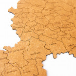 Реалистичный пазл карта России Wall Decoration с городами коричневый