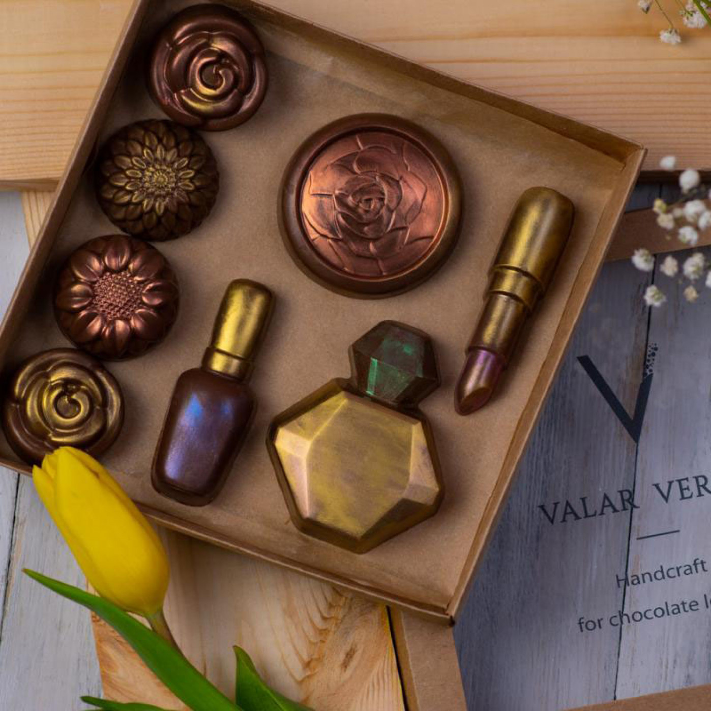 Набор крафтового шоколада Valar Verde Любимая, улыбнись!