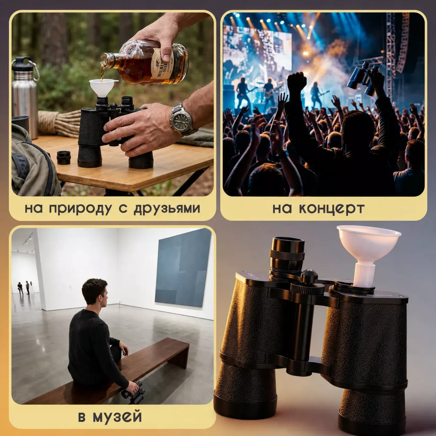 Фляга в виде Бинокля