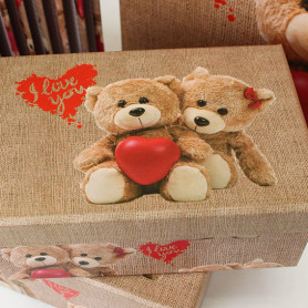 Подарочная коробка Мишки с сердцем-2