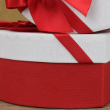 Подарочная коробка Красное сердце с бантом
