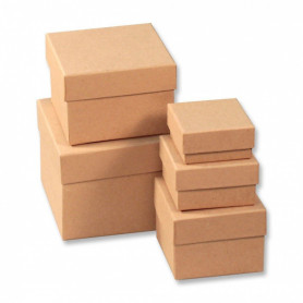 Подарочная коробка Крафт квадрат