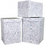 Подарочная коробка Почтовые штампы куб