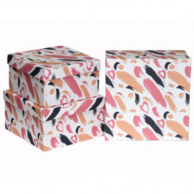 Подарочная коробка Сердца Краски
