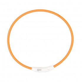 Светящийся ошейник для собак нейлоновый оранжевый 65 см-2 Светящийся ошейник для собак нейлоновый оранжевый 65 см-2