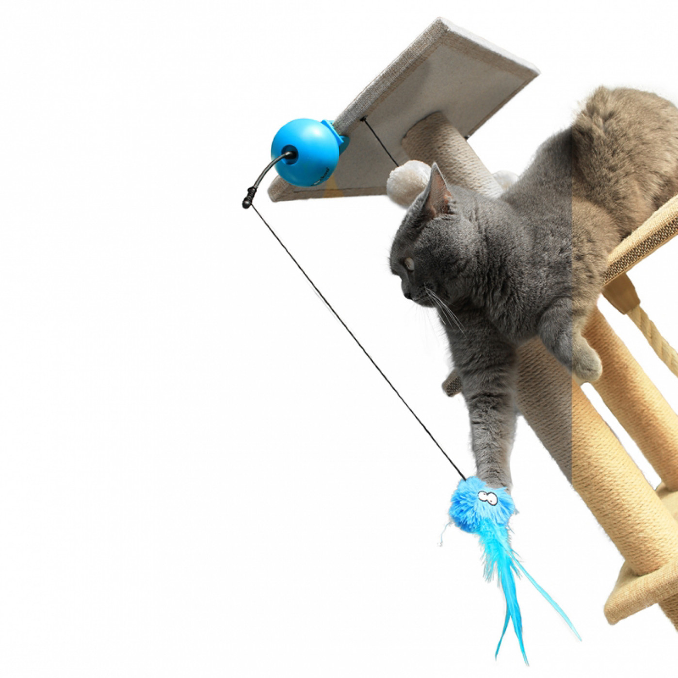 Игрушка для кошек интерактивная Foxy голубая