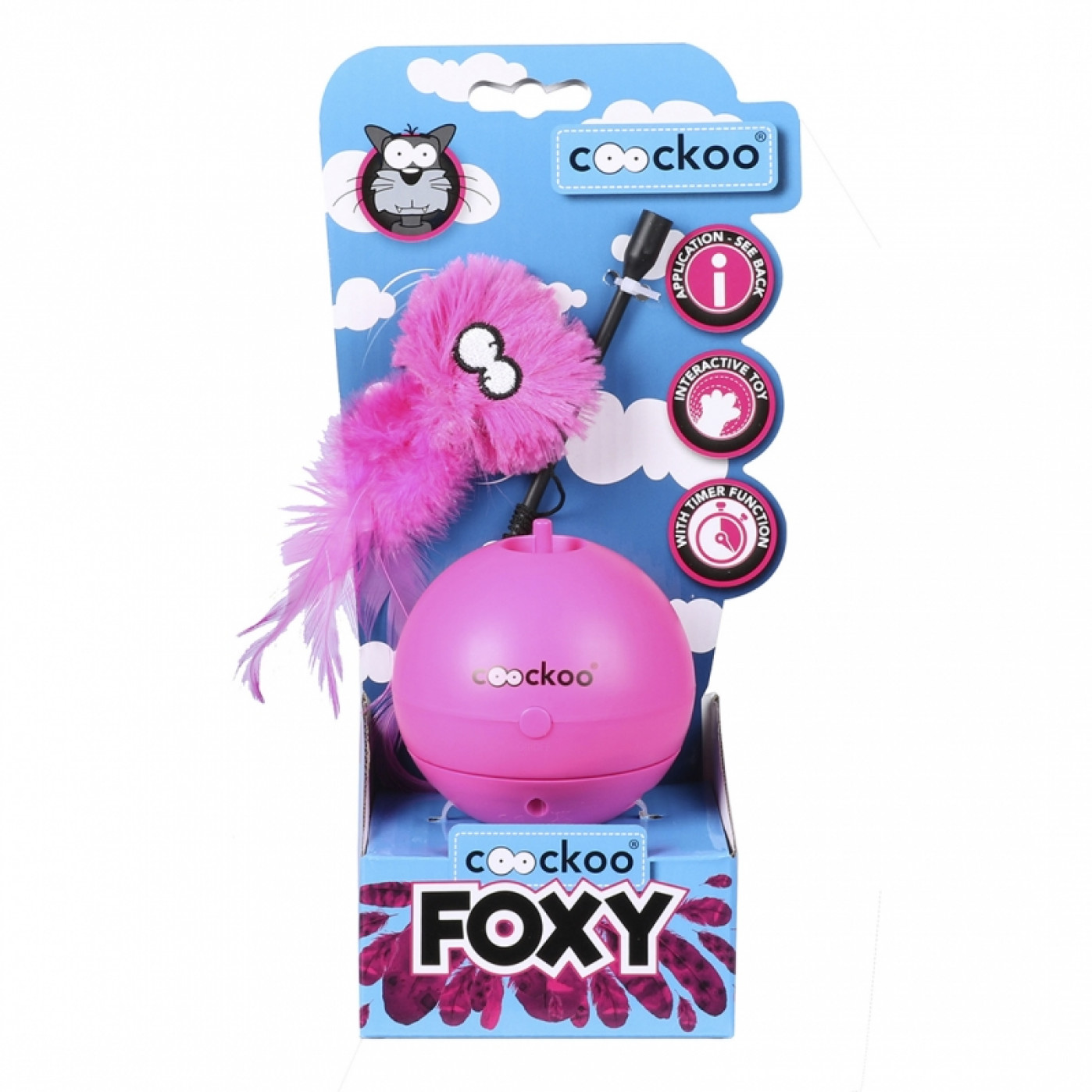 Игрушка для кошек интерактивная Foxy розовая
