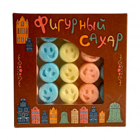 Цветной фигурный сахар ручной работы Смайлики