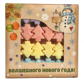 Цветной фигурный сахар ручной работы Елочки