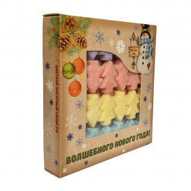 Цветной фигурный сахар ручной работы Елочки-2