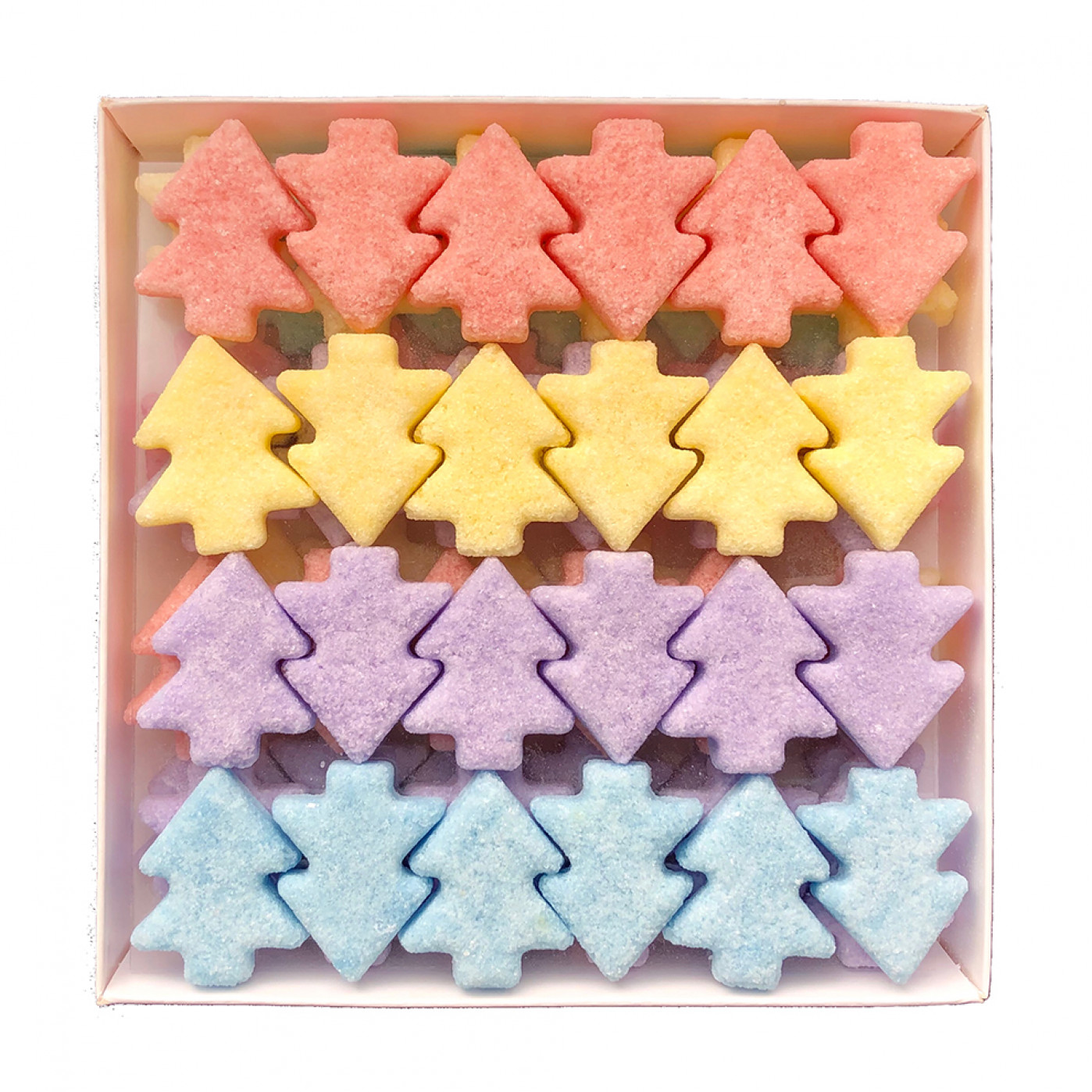 Цветной фигурный сахар ручной работы Елочки