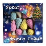 Цветной фигурный сахар ручной работы Яркого нового года Шишки