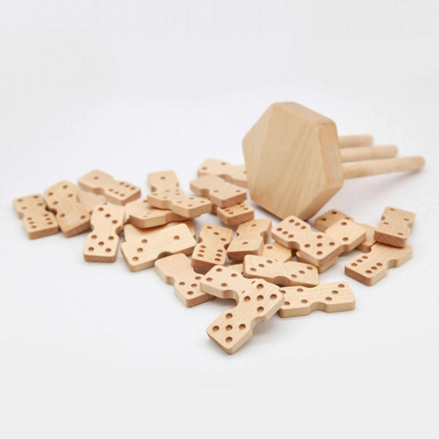 Деревянное домино Akwood с тремя шкантами