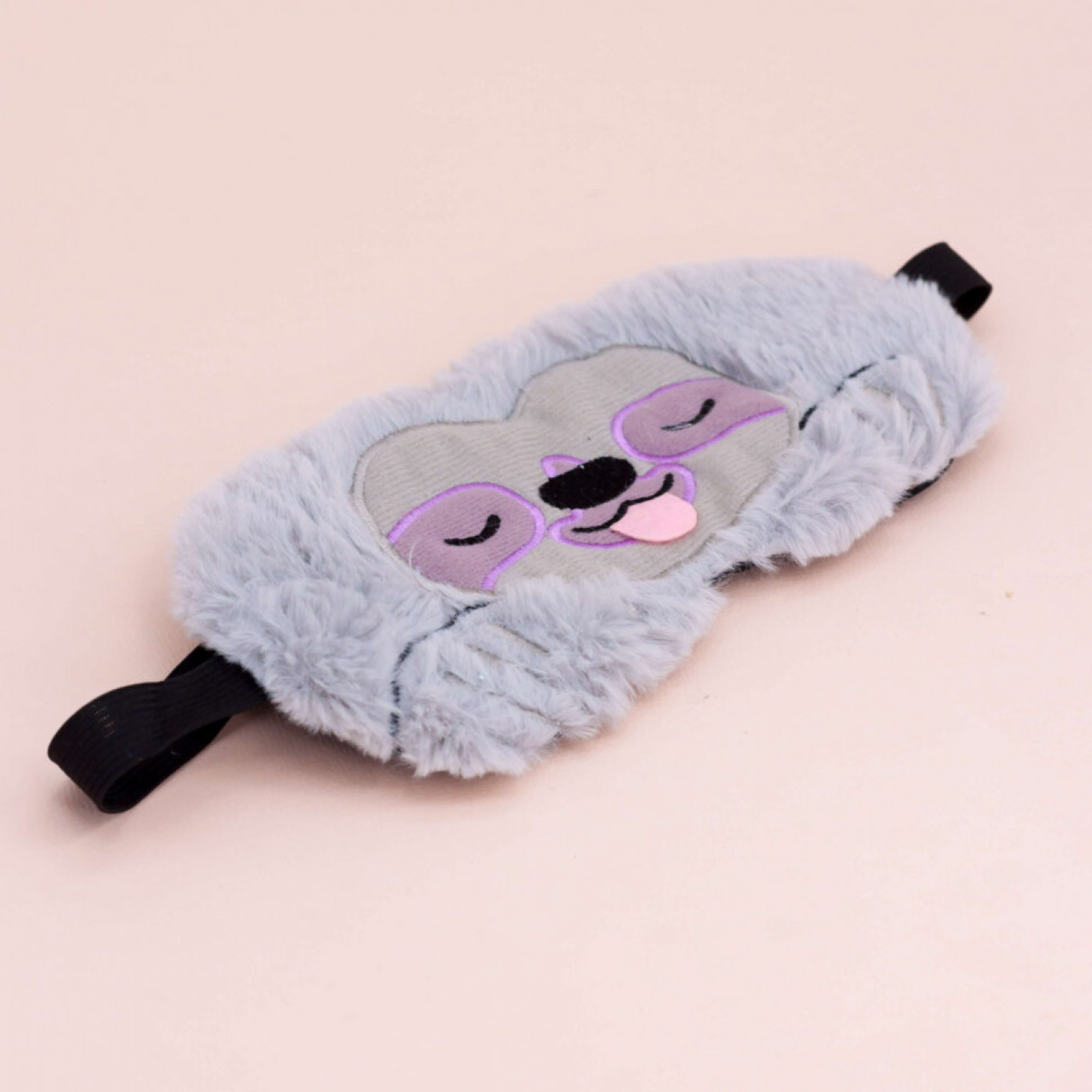 Маска для сна Ленивец фиолетовый