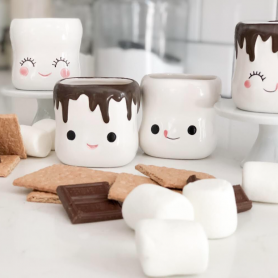 Набор из 4 кофейных чашек Маршмеллоу Набор из 4 кофейных чашек Маршмеллоу