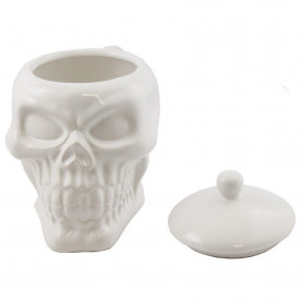 Кружка с крышкой Череп белый-2