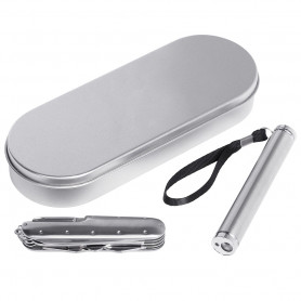 Туристический набор Superman мультитул и фонарик