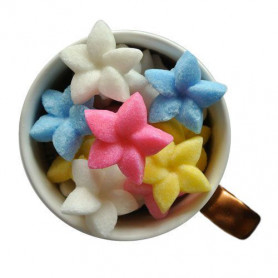 Цветной фигурный сахар ручной работы со вкусом лимона Цветочки-2