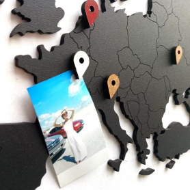 Деревянная карта мира Wall Decoration Black 90 х 54 см.-2