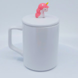 Кружка с крышкой и ложкой Color Unicorn prancing