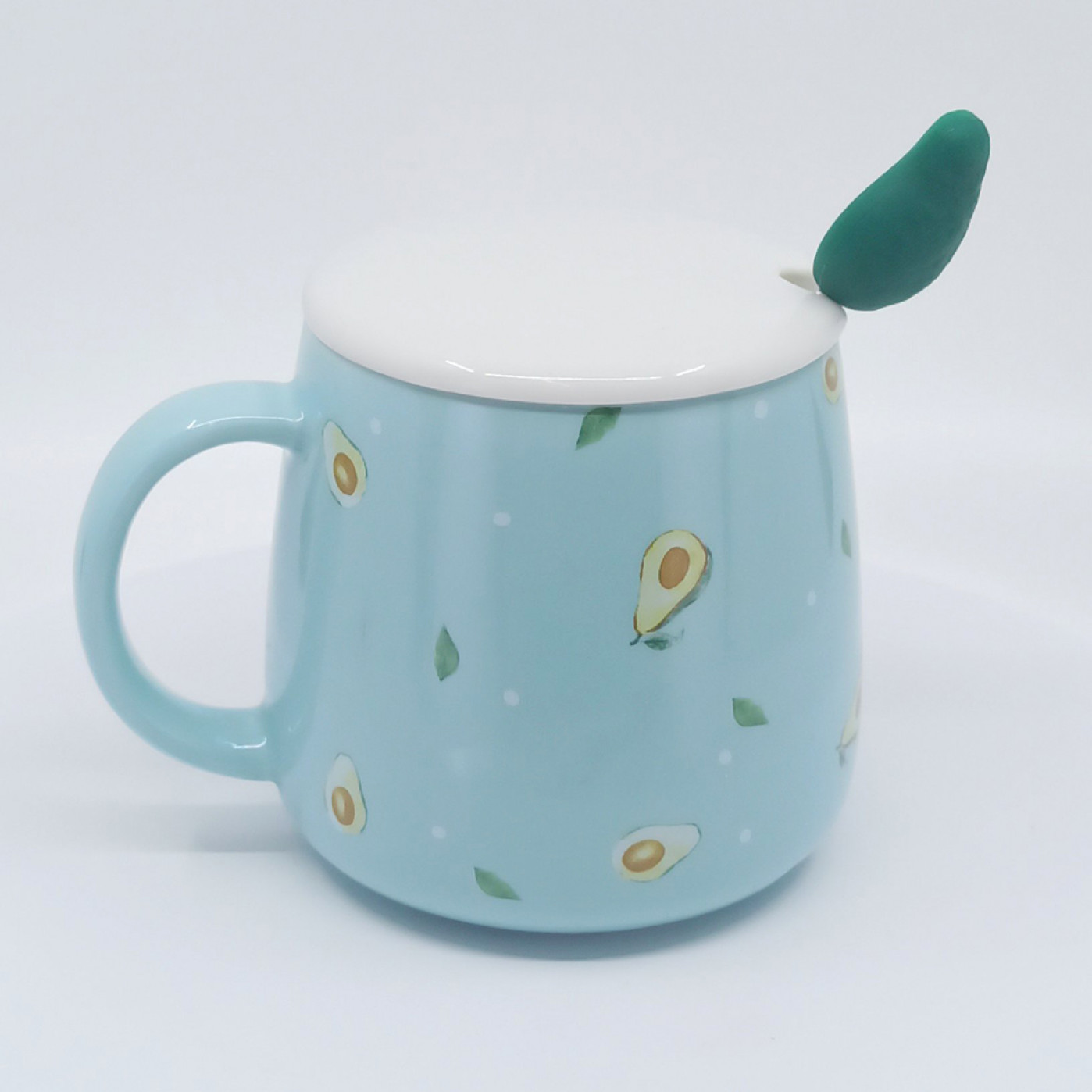 Кружка с крышкой и ложкой Fruit Avo