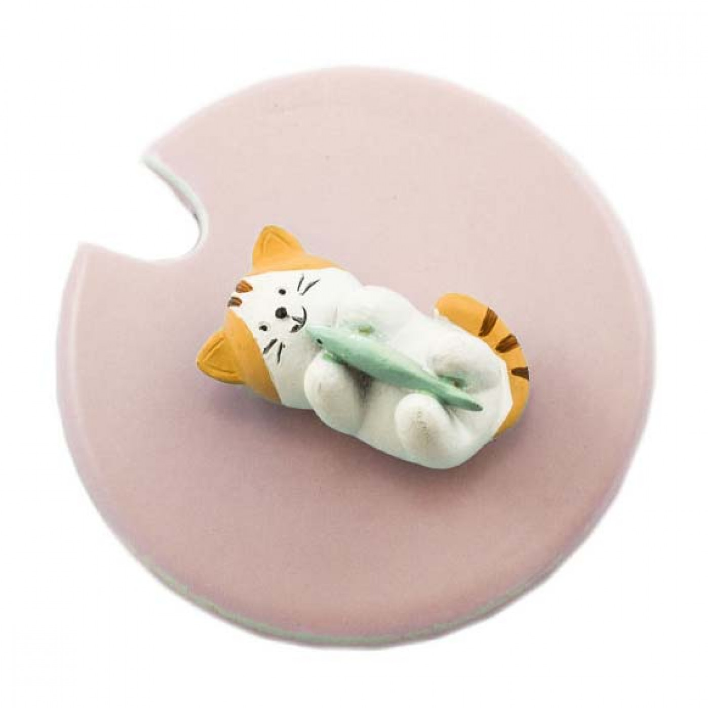 Кружка с крышкой и ложкой Котик с рыбкой