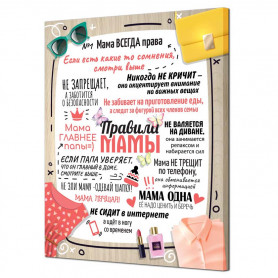 Настенное панно Правила мамы