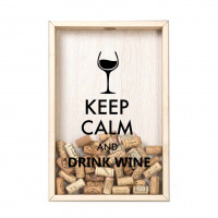 Копилка для пробок KEEP CALM and drink wine Дуб