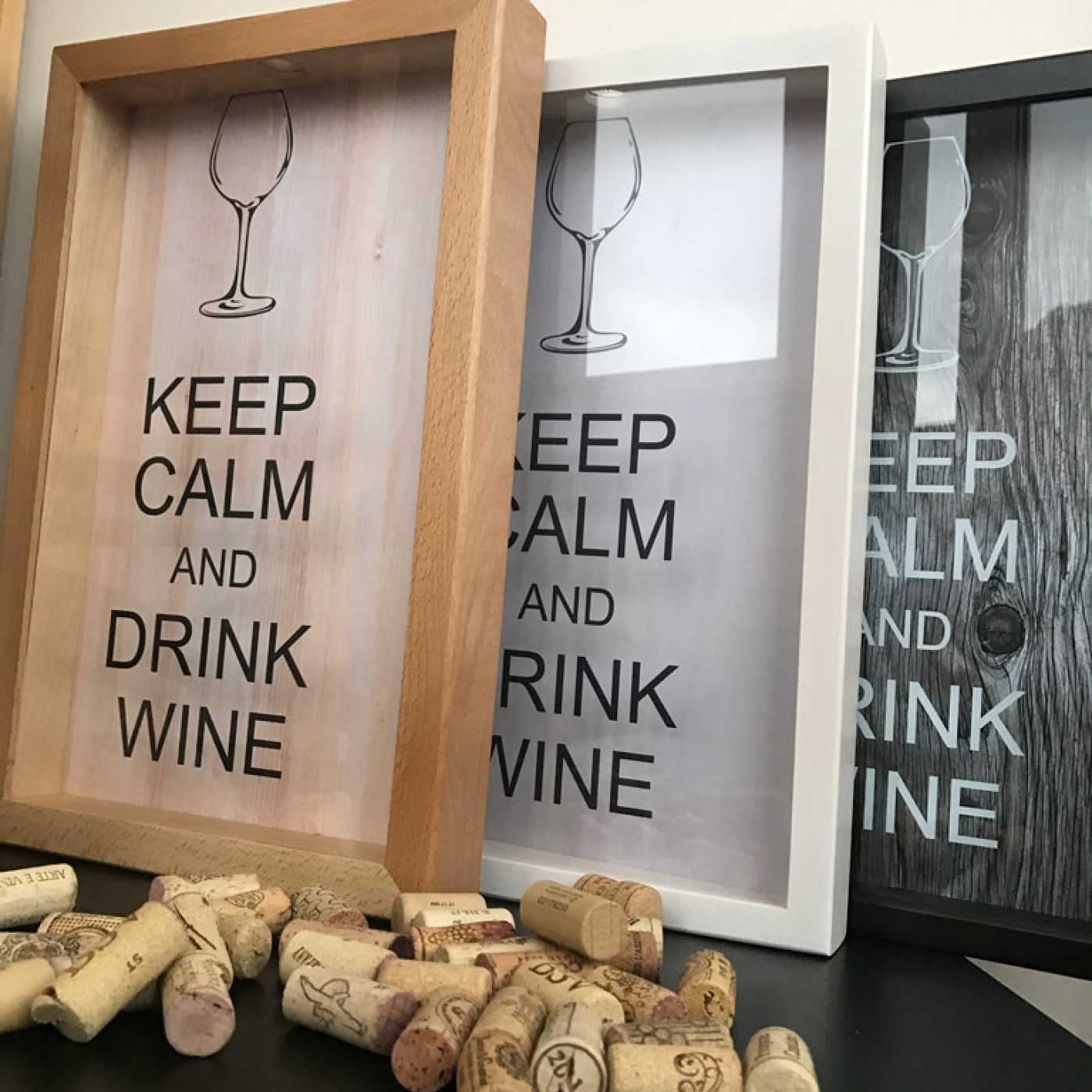 Копилка для пробок KEEP CALM and drink wine Дуб Копилка для пробок KEEP CALM and drink wine Дуб