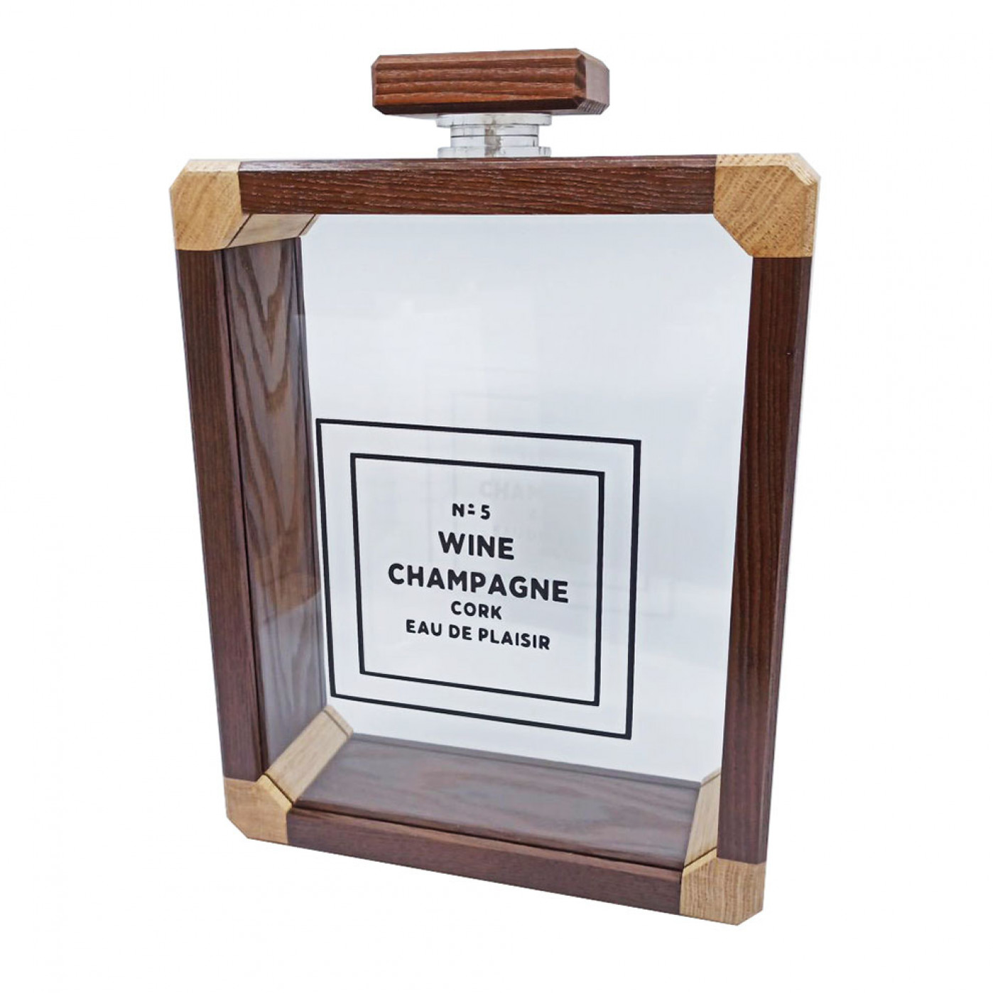 Копилка для пробок Chanel светлое и темное дерево Копилка для пробок Chanel светлое и темное дерево