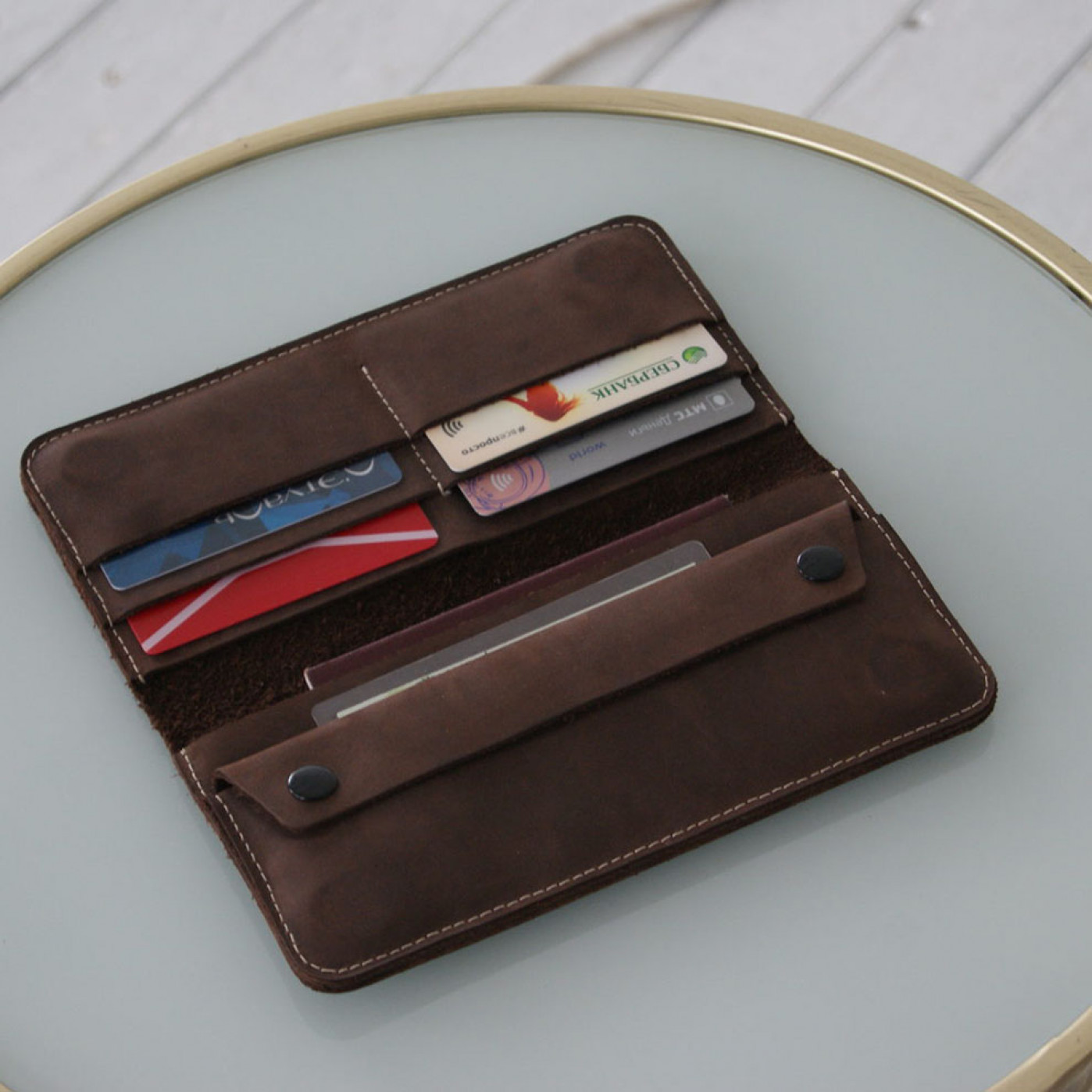 Портмоне Мануфактура Trip на магнитах натуральная кожа коричневый