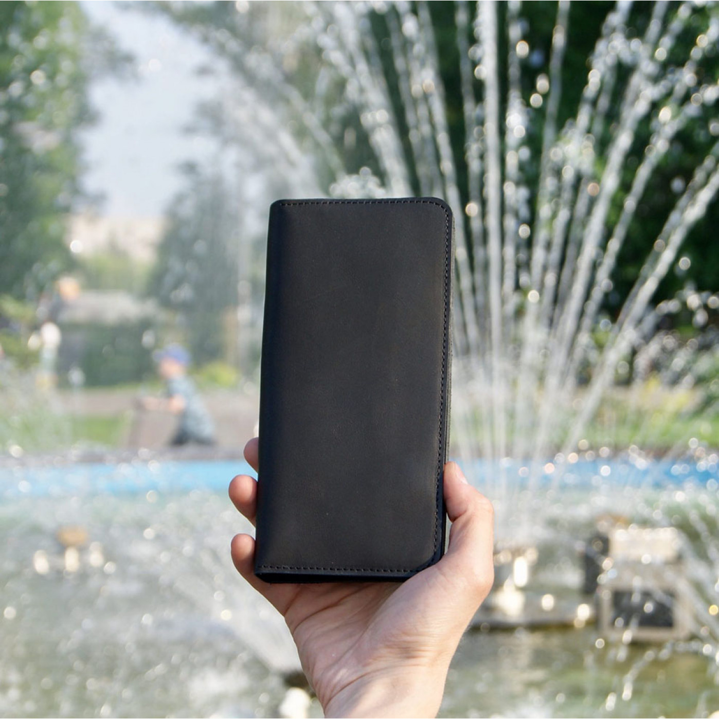 Портмоне Мануфактура Trip на магнитах натуральная кожа синий