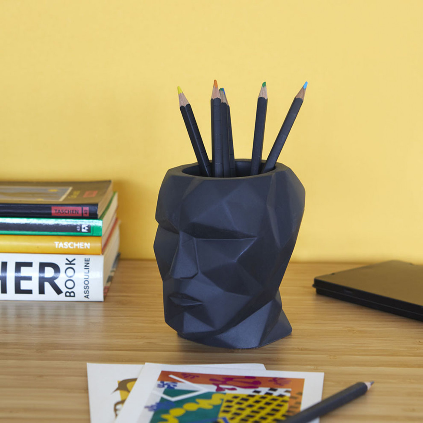 Подставка для канцелярских принадлежностей The Head черный Подставка для канцелярских принадлежностей The Head черный