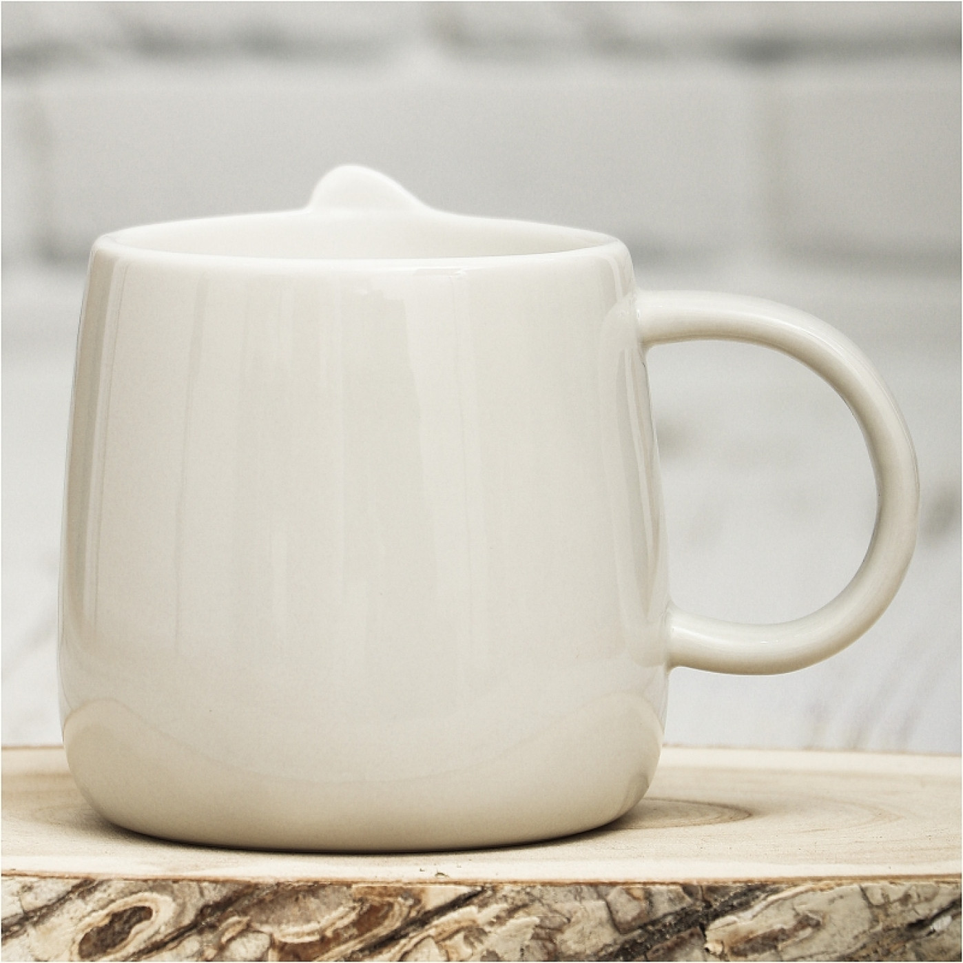 Кружка Котик с хвостиком серый