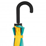 Механический зонт-трость Спектр бирюзовый с желтым