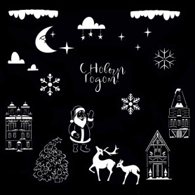 Набор для новогодней росписи окон Hugge Box-2