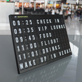Доска для сообщений в стиле табло аэропорта