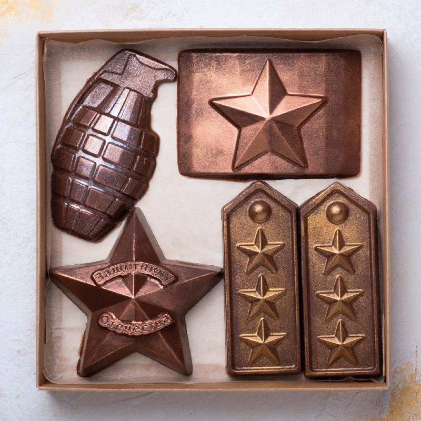 Подарочный набор шоколада Генеральский Набор из ремесленного крафтового шоколада