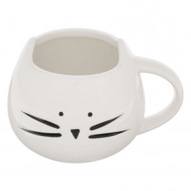 Кружка белый котик