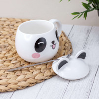 Кружка с крышкой и ложкой Panda-2