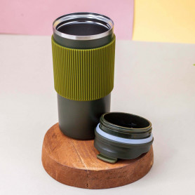 Стильная термокружка Relief зеленая-2