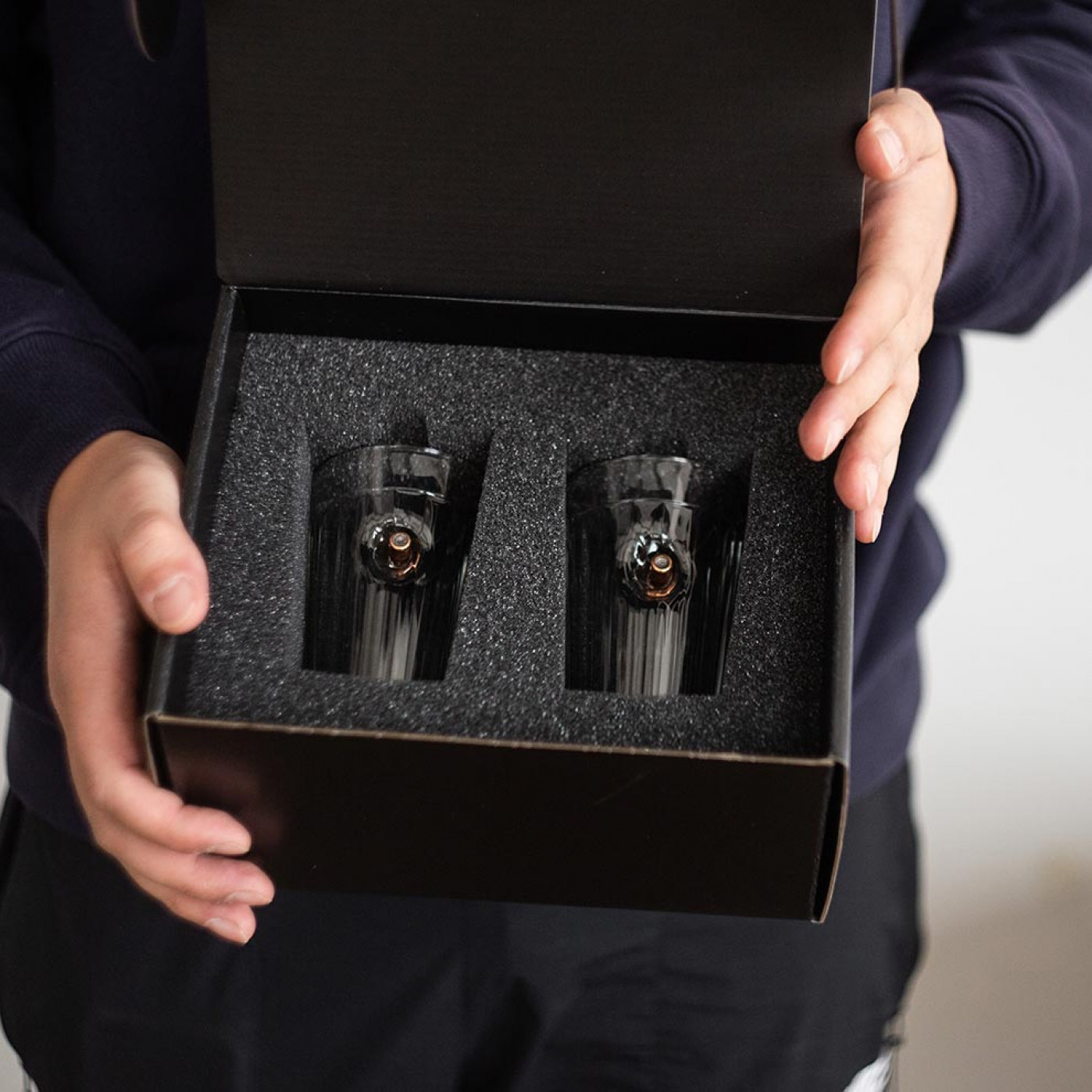 Набор граненых стаканов с пулей 2 шт.