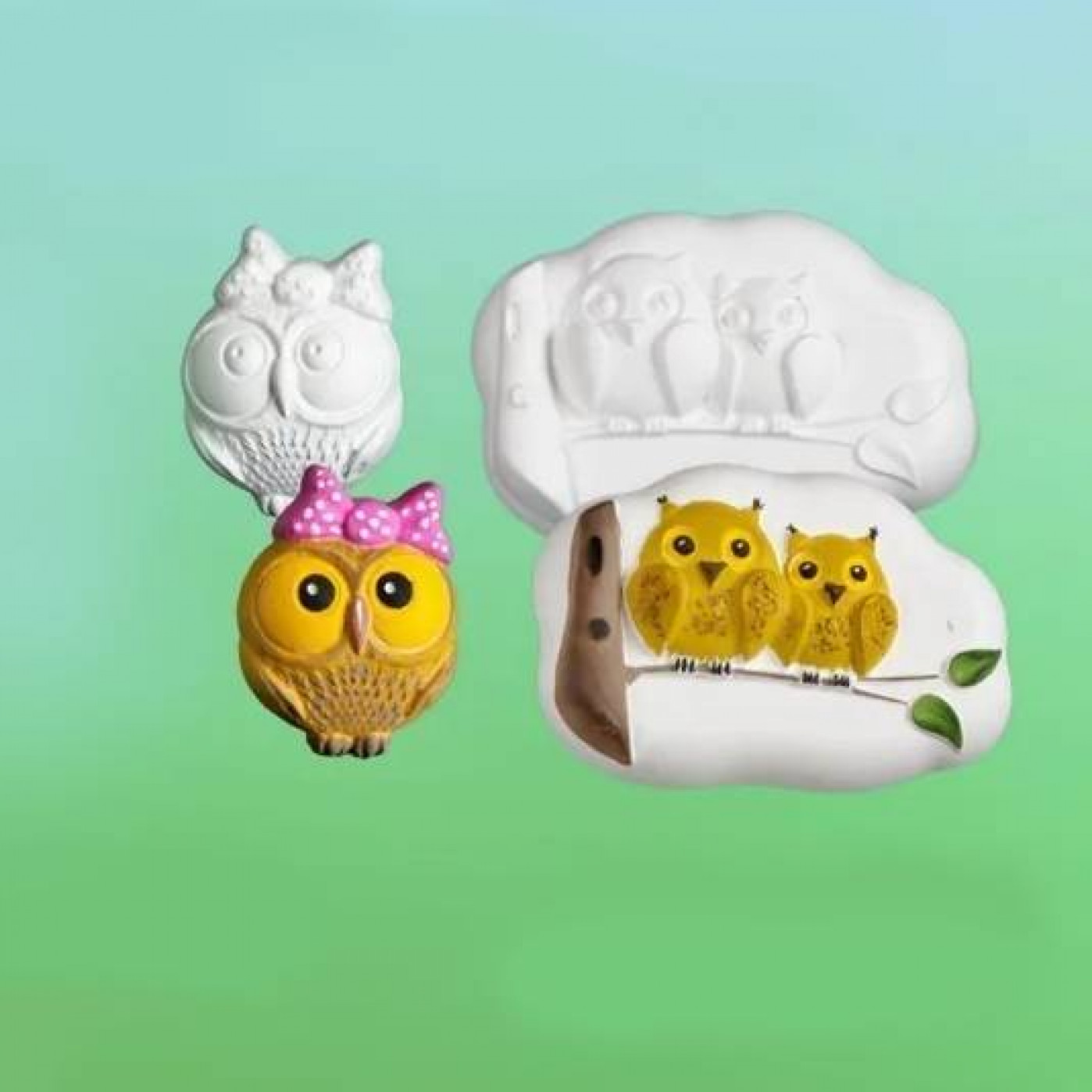 Набор фигурок для раскраски Совята 4 шт.