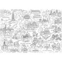 Гигантская раскраска Золотое кольцо-2