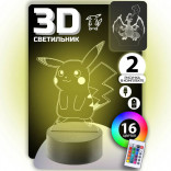 3D Cветильник Покемоны
