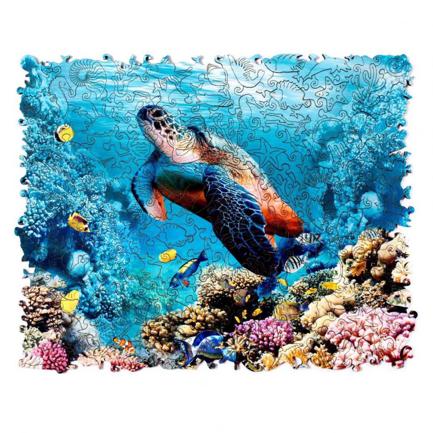 Деревянный пазл Черепаха