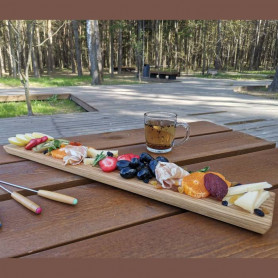 Доска из дуба для сервировки нарезки 60 х 2 х 10 см.