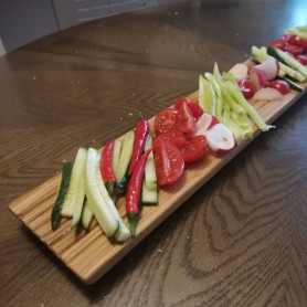 Доска из дуба для сервировки нарезки 60 х 2 х 10 см.-2