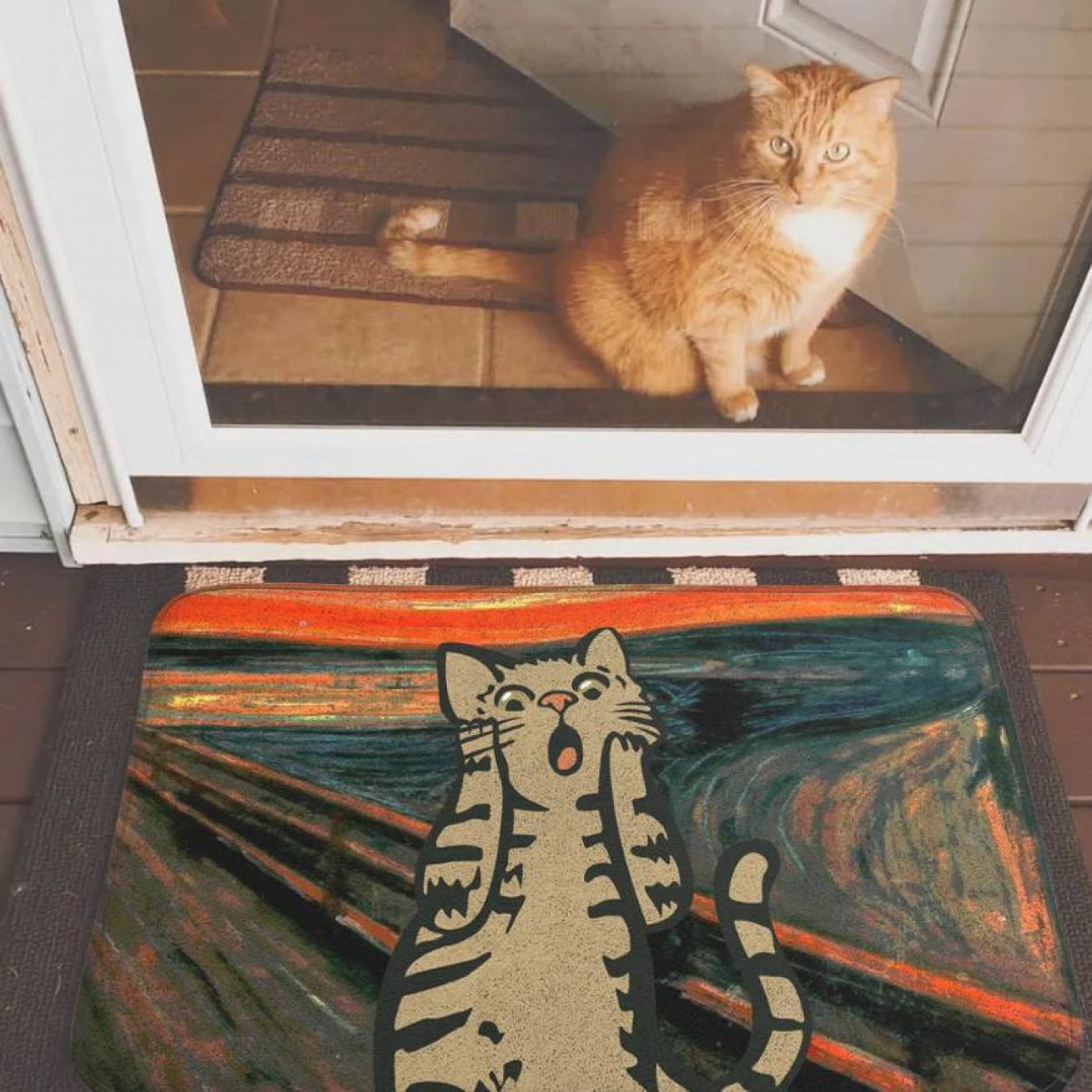 Коврик придверный Мяу Крик Мунка