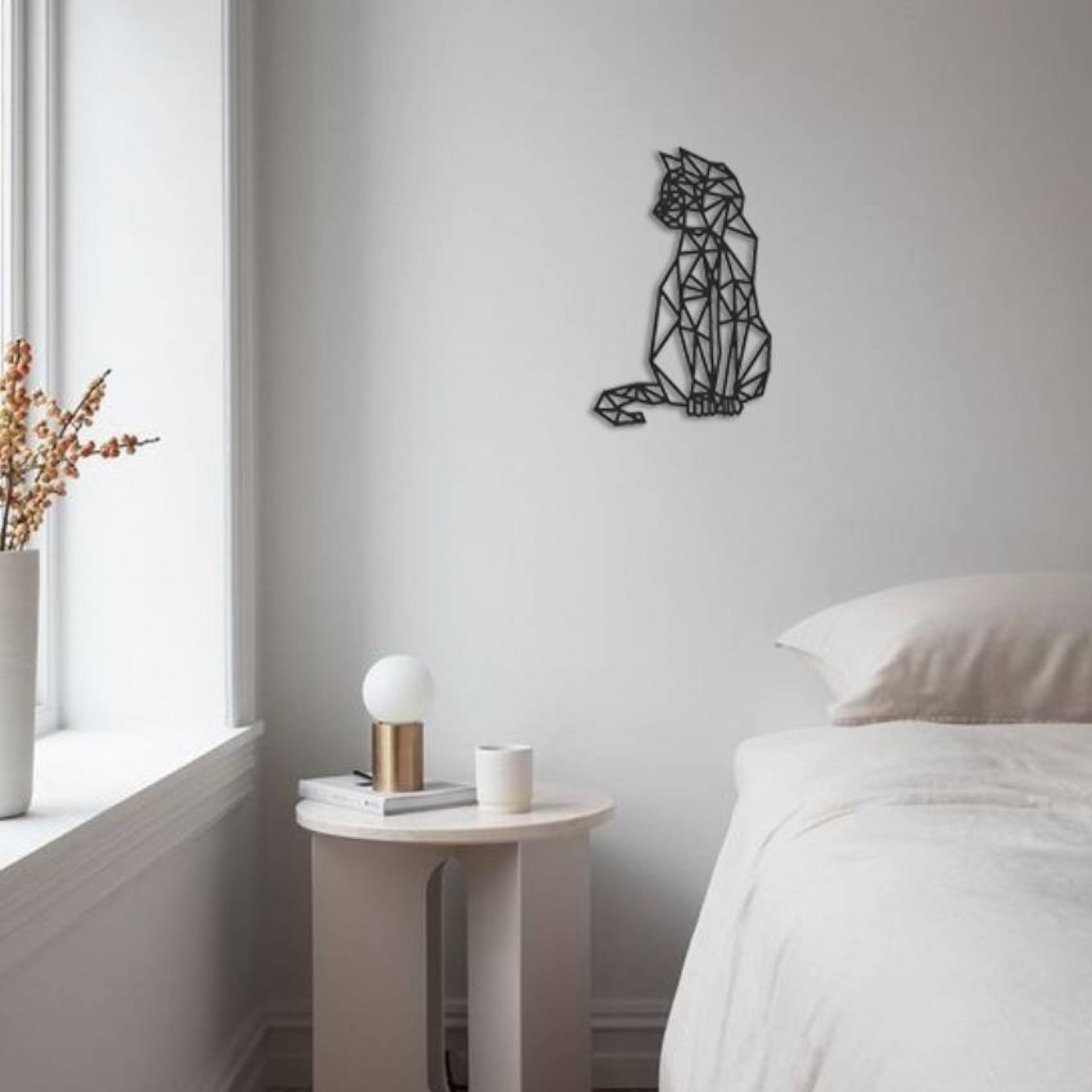 Настенное панно из дерева Кот